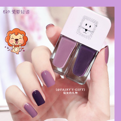 跨境新款指甲油雙子星指甲油免烤微膠快干防水亮片指甲油全套批發