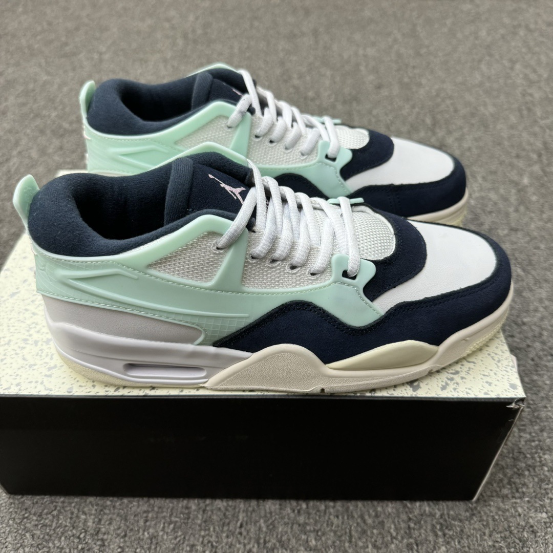 Putian estilo caliente aj4 RM marca compartida baja suela gruesa negra y amarilla aumento hombres y mujeres retro campus pareja zapatos deportivos comercio exterior
