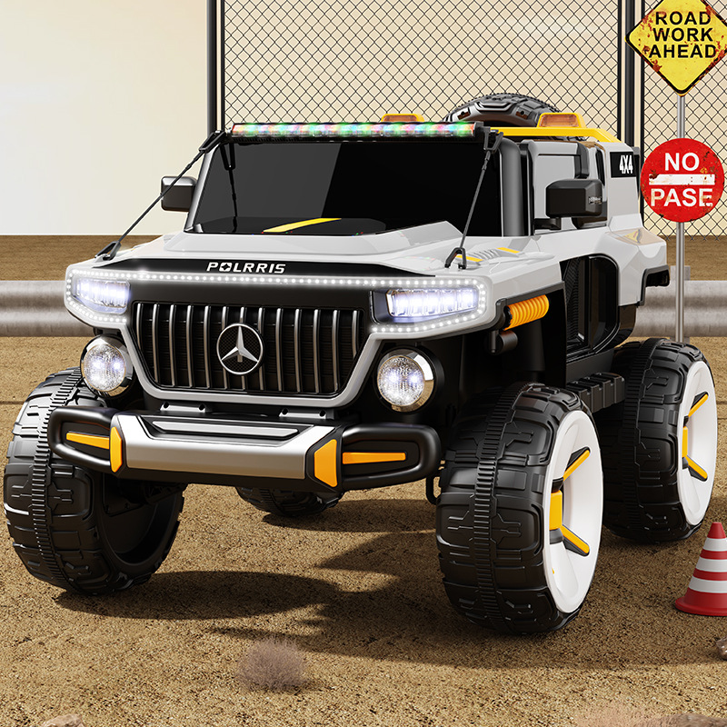 Coche eléctrico para niños, puede ser conducido por adultos, niños y niñas, coche con control remoto con música, recargable, coche de juguete con batería de conducción autónoma para niños.