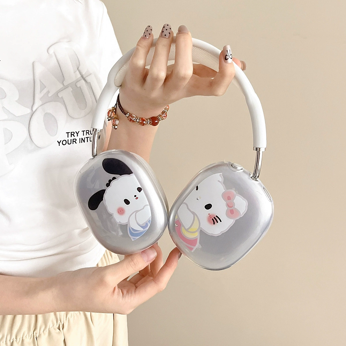 Japanese and Korean Anime Cartoon airpods Max Protective Case Apple Headset Ear Cap Ear Mover Headphones Cross Border