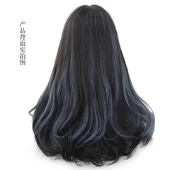 Foreign trade simulated scalp highlights, women's wigs, long curly hair, big wave wigs, pear blossom curls, chemical fiber hair covers