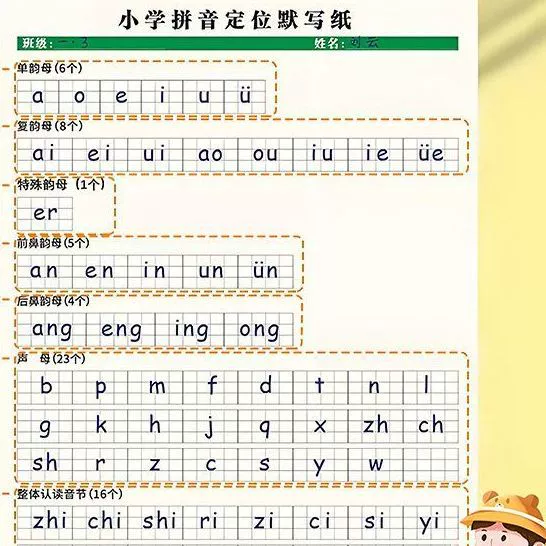 Children's copybook for elementary school students for the first grade, calligraphy