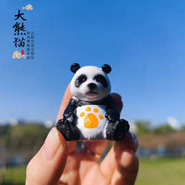4款大熊猫 微景观PVC工艺品 蛋糕配件 创意玩偶摆件