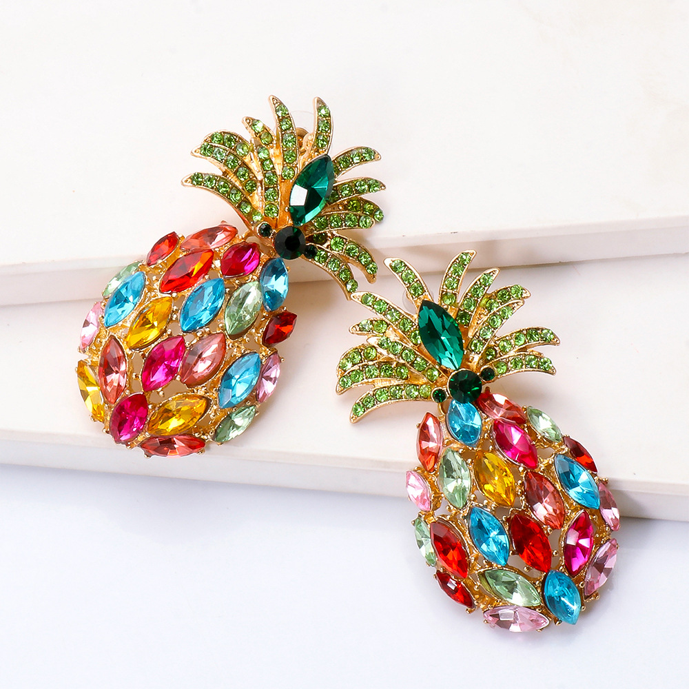 fashion rhinestone crystal pineapple earringspicture10