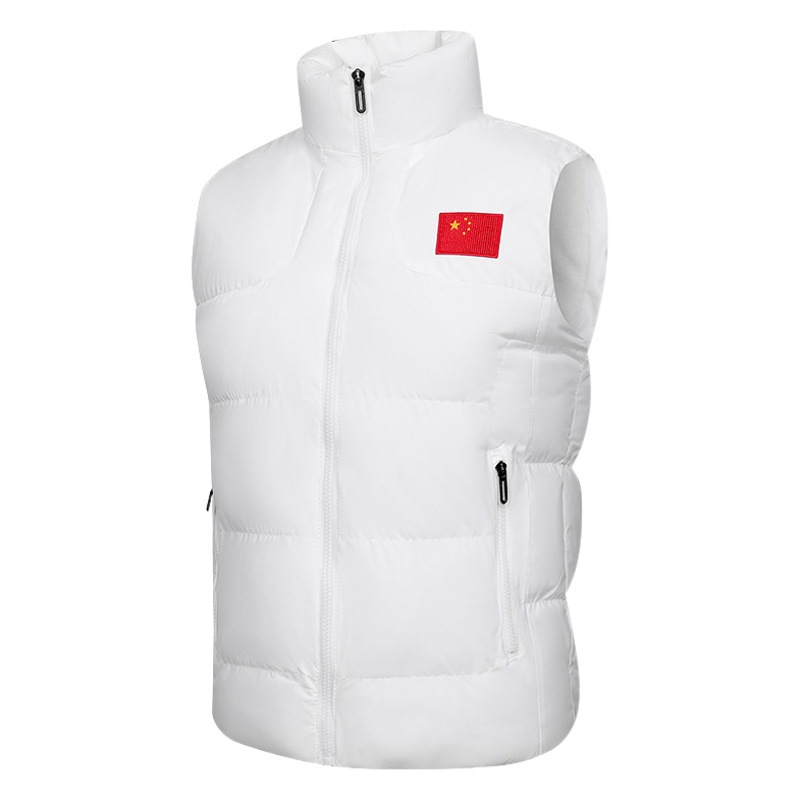 Chinese Team Vest for Sports Students, Sports Training, Winter Training, Coach Thickened Warm Vest, National Team Uniform, down Jacket, Sleeveless Jacket