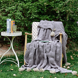 Chenille Knitted Blanket Sofa Blanket Shawl Nordic Wool Blanket Nordic Amazon Homestay Soft