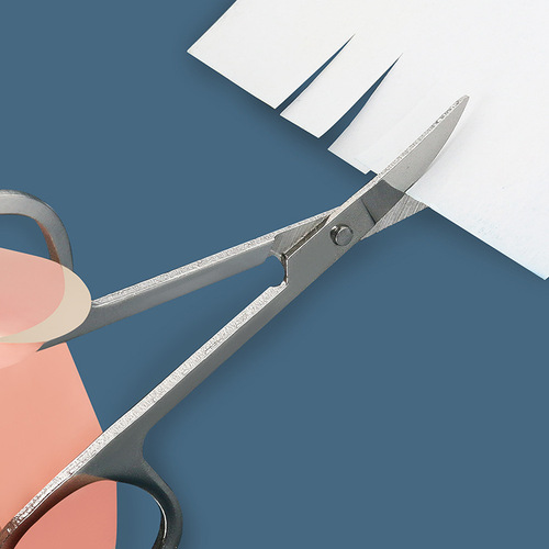 Eyebrow scissors sharp stainless steel scissors simple personal household small scissors pointed nose hair scissors makeup eyebrow scissors