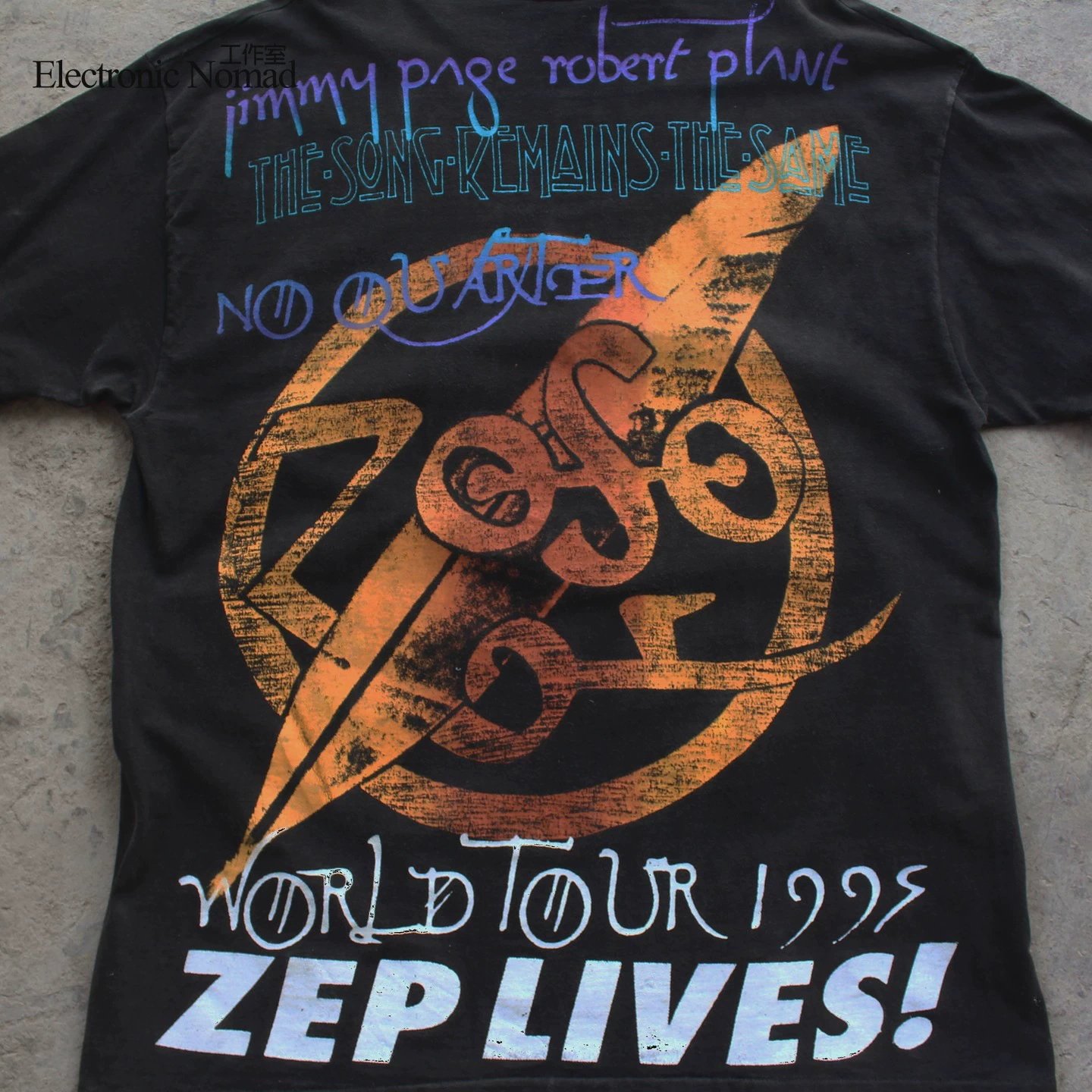 EN вымытая мастер Led Zeppelin рок-группа Zeppelin футболка с коротким рукавом 210 г