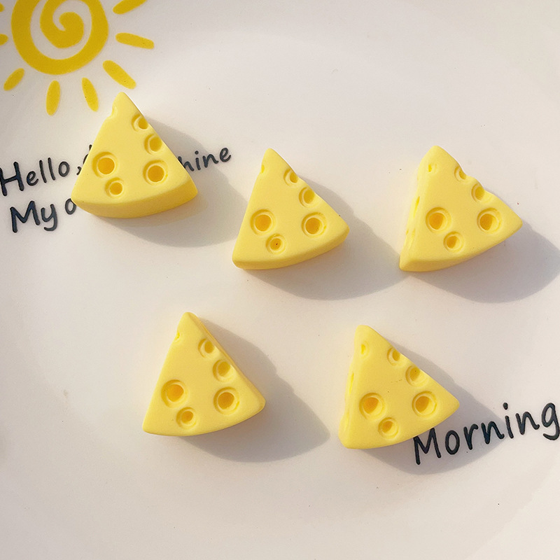 Color creativo queso Queso DIY accesorios de resina crema pegamento horquilla anillo de pelo caja del teléfono