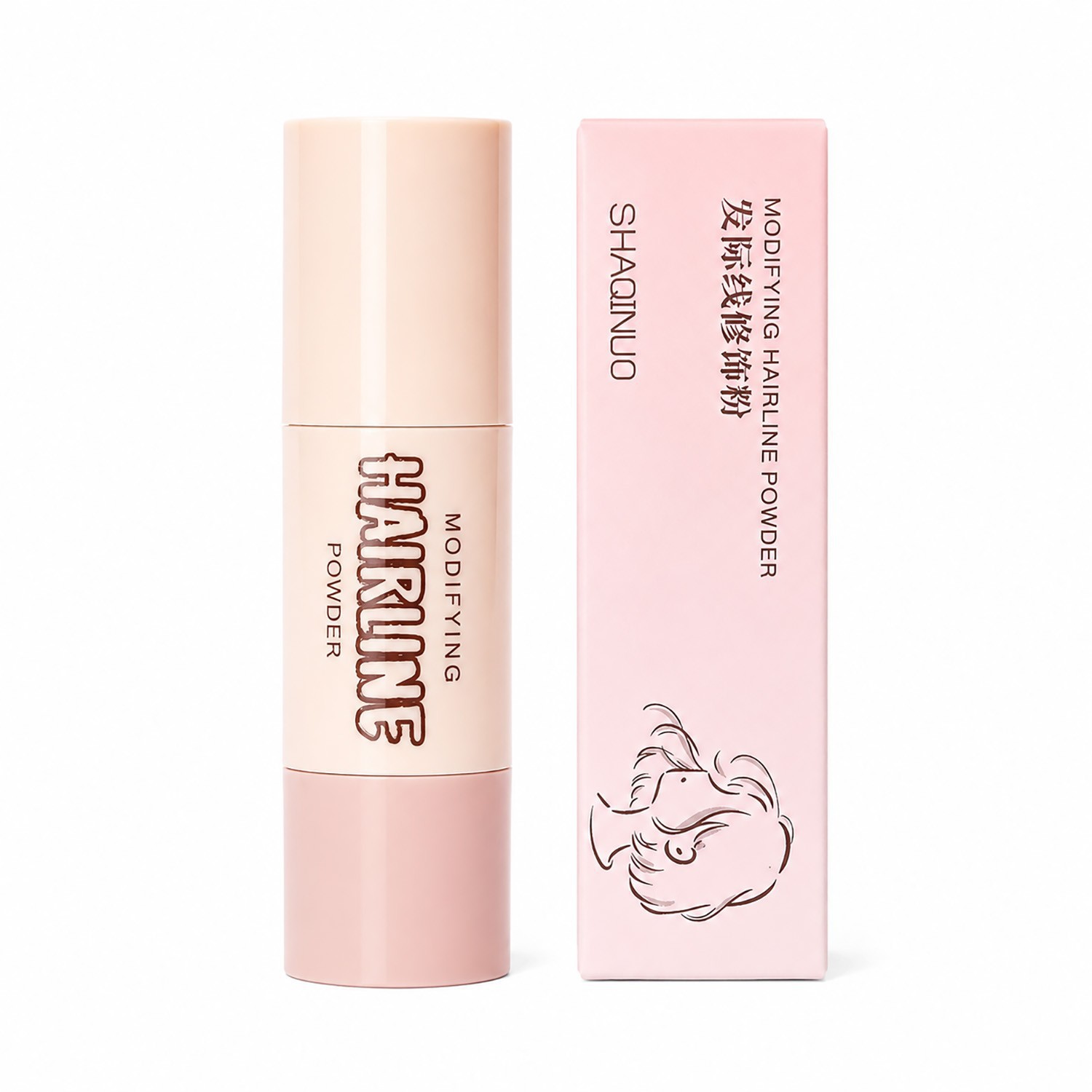 SHAQINUO Hairline Modification Powder Natural Hairline Modification Powder Eyelash Powder Waterproof and Sweatproof Hairline Stick