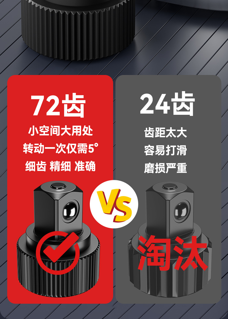 Delixi Electric Socket Wrench Tool Set External Hexagonal Ratchet Wrench Universal Multifunctional Auto Repair Set