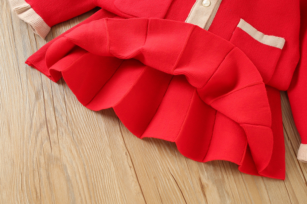 Children's Sweater 2022 Autumn/Winter New Korean Small Fragrance and Western Style Knitted Two Piece Set for_voghion.com