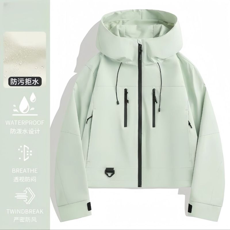 户外男冲锋衣女装冲锋外套内胆三合一户外三防夹克短款防风防水衣|undefined