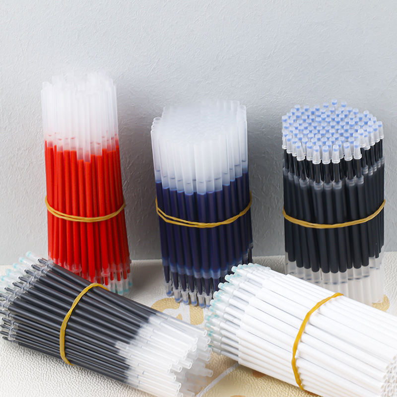 Wholesale Gel Pen Refills Office Stationery Carbon Pen Refills Needle Tip 0.5mm Bullet Tip Refills Black Blue Red