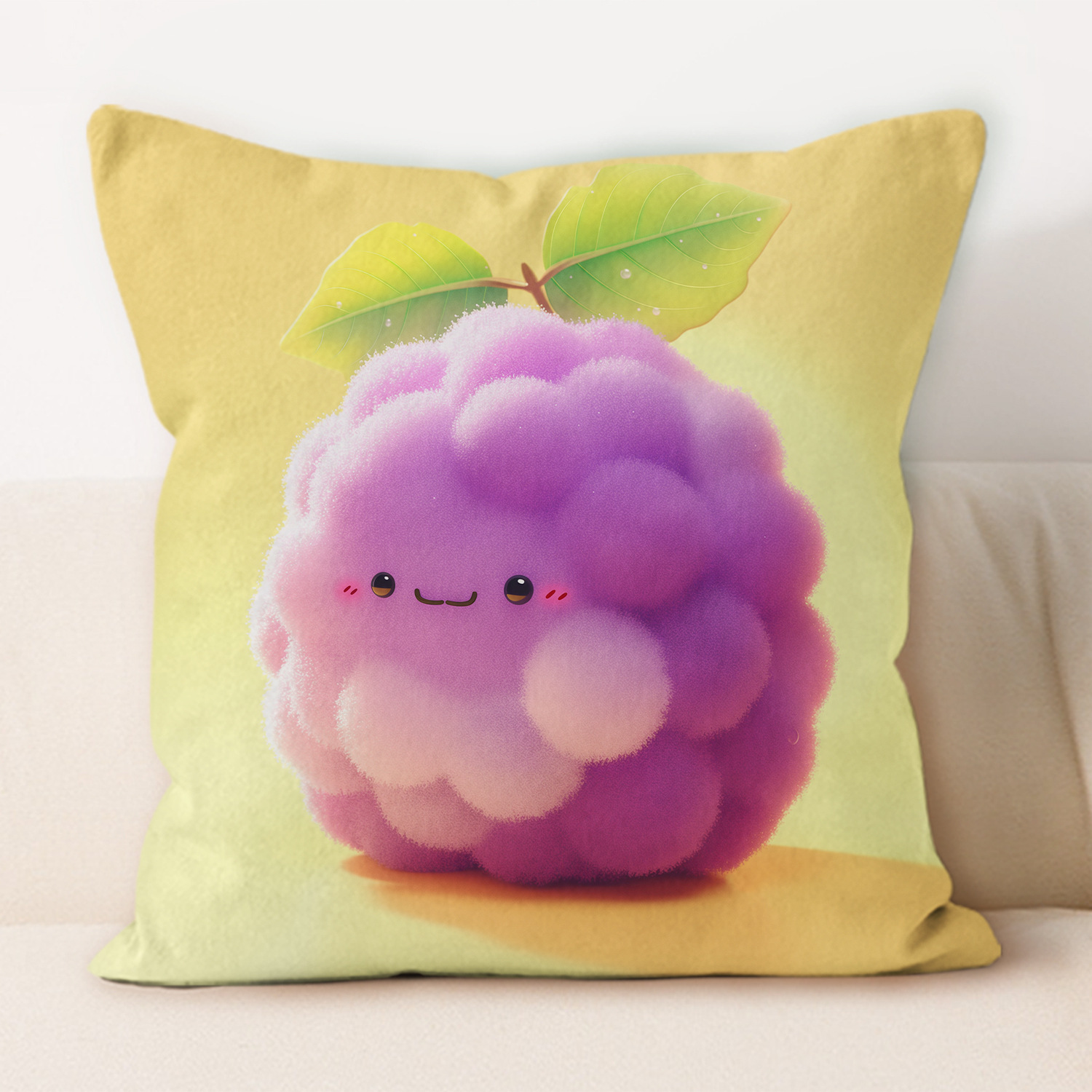 almohada de frutas de peluche almohada de oficina almohada de almuerzo almohada de protección de cintura moderna y simple almohada de almohada de oficina