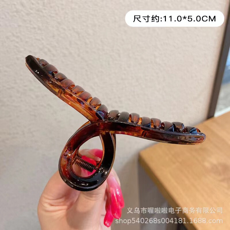 韩国可爱多巴胺发夹女高级感精致抓夹大号发量多鲨鱼夹后脑勺发卡|undefined