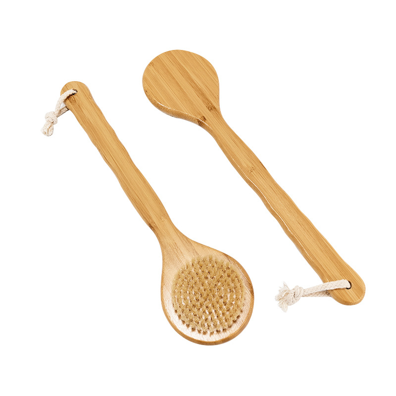 Cepillo de baño de bambú transfronterizo Cepillo de masaje Cepillo de baño Cepillo de baño de mango largo Necesidades diarias artefacto de baño Cepillo de espalda