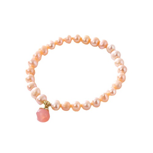 Niche Creative Design Natural Pearl Bracelet/Necklace for Instagram, Minimalist Vintage Baroque Bangle Bracelet, Gift for Girlfriend