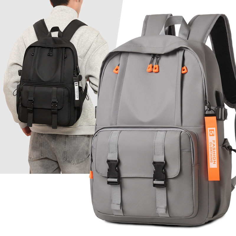 Cross-Border New Style Casual Men's Backpack, Fashionable and Trendy, Large Capacity Mountaineering Travel Backpack, Business Computer Backpack