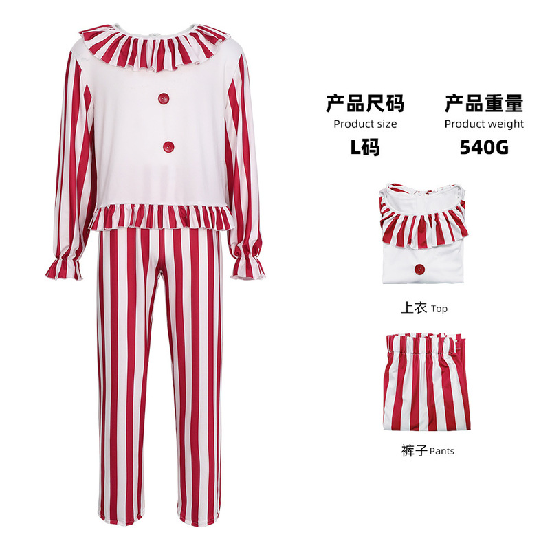 万圣节断魂小丑cos服断魂小丑血迹男女款cosplay舞台表演服饰披风|undefined