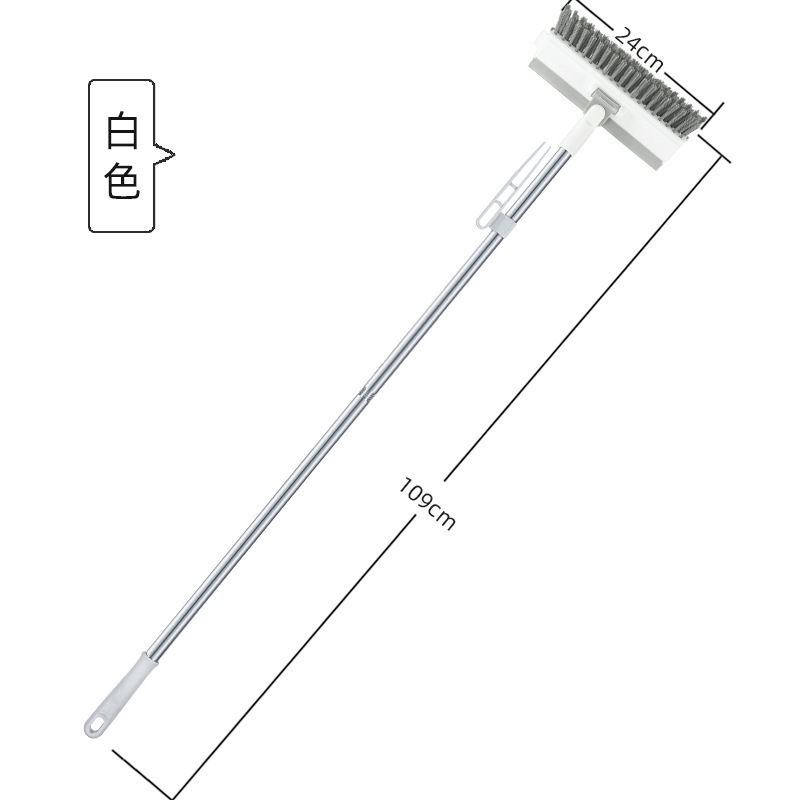 Cepillo de piso cinco en uno, cepillo de piso, lavado de baño, lavado de paredes, limpieza de azulejos, inodoro de mango largo, sin ángulo muerto, cepillo de piso de baño