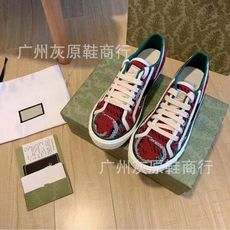 Y標高バージョンg家レトロ刺繍ズック靴1977老花男女カップル靴カジュアル白靴スポーツシューズ|undefined