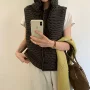 连帽红色针织开衫坎肩