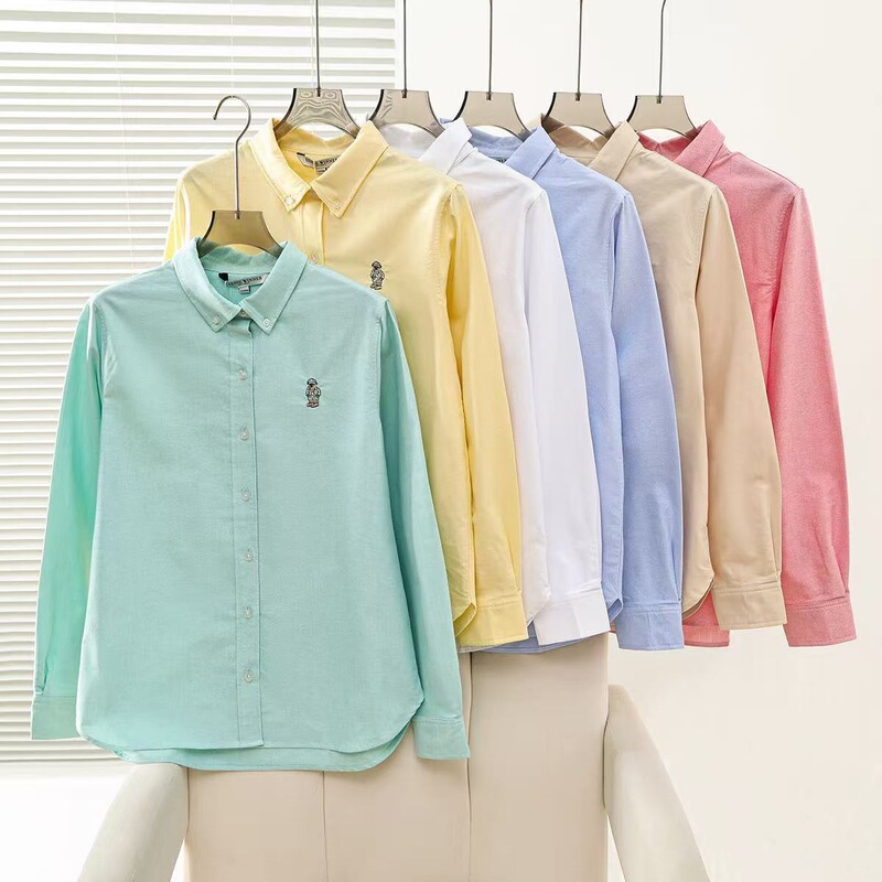 Zhao Lusi's Same Style 2026 Autumn New Women's Clothing College Style Embroidered Lapel Long-Sleeved Shirt Ttyw2612C1E Zhao Lusi's Same Style 2026 Autumn New Women's Clothing College Style Embroidered Lapel Long-Sleeved Shirt Ttyw2612C1E