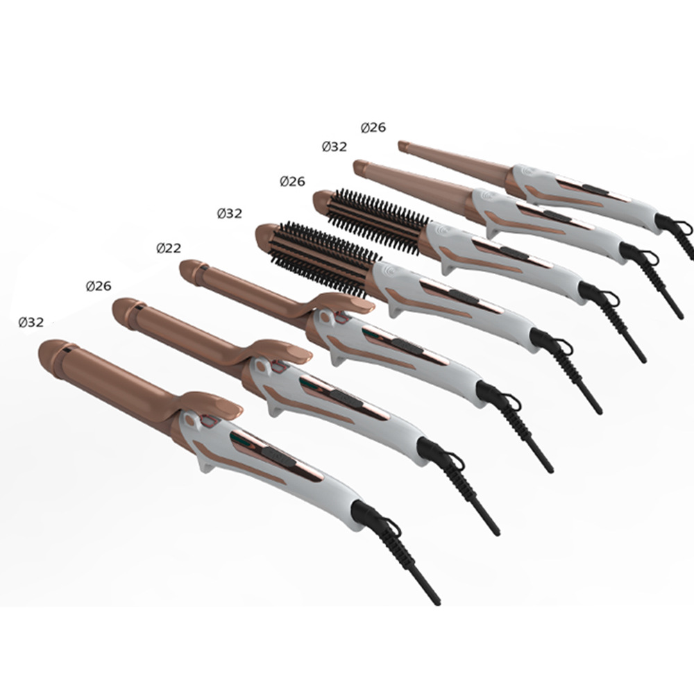 MESKY2021可定制LOGO跨境电商亚马逊高热度卷发器陶瓷桶卷发器