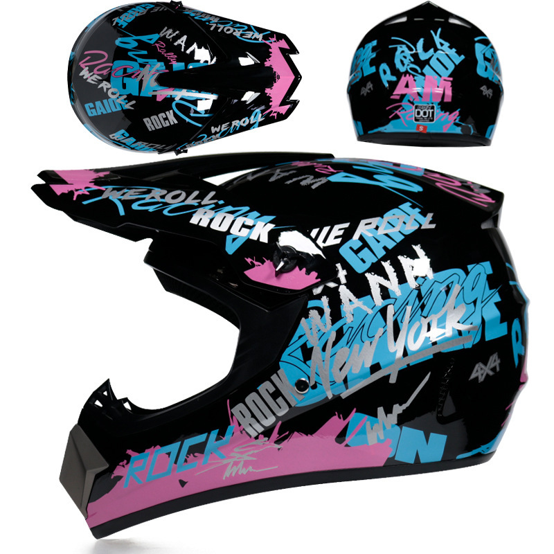 Off-Road sin casco de la motocicleta pequeño casco fuera de carretera de carreras de luz de montaña casco completo enviar gafas casco