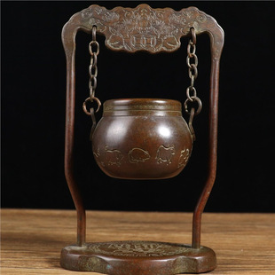 High-Quality Brass Twelve Zodiac Hanging Stove Copper Antique Ornaments Home Study Living Room Furnishings