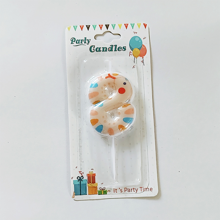 越境創意動物デジタルろうそく0-9漫画誕生日ろうそく子供誕生日誕生日パーティー装飾用品