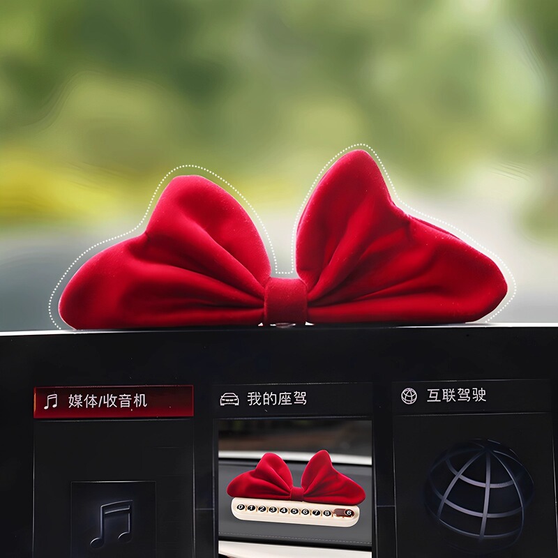 Bow Steering Wheel Center Console Decoration Supplies Female Car Display Direction Dashboard Ornaments Creative Stylish