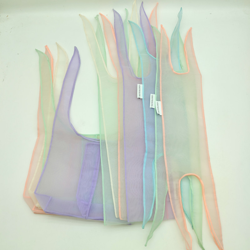 定 制结婚喜糖糖果伴手礼欧根纱手腕袋香薰晶石加密无光纱手提袋