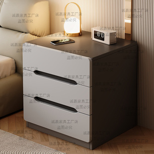 Household Bedroom Bedside Table Simple Modern Small Bedside Cabinet European Style Internet Famous Simple Storage Cabinet Light Luxury Storage Cabinet