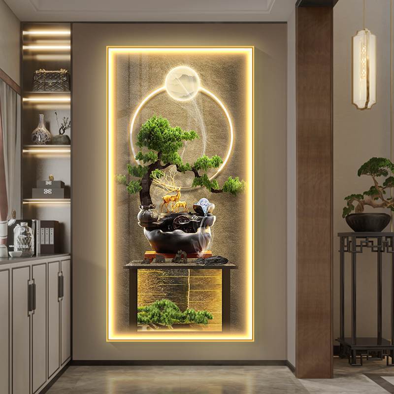 Atmospheric Entrance Entrance Hanging Painting New Chinese-style Cornucopia Corridor Aisle Murals Luminous with Light Decorative Painting with Good Implication