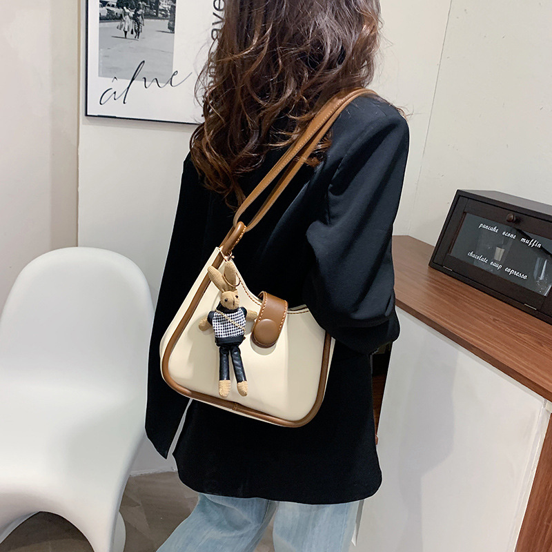 Handmade Diy Crossbody Bag Kit Trendy Color Block Saddle Shoulder Bag_voghion.com