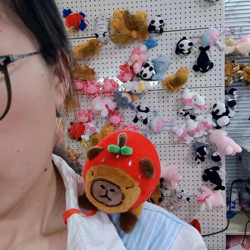 站肩公仔海洋馆动物园纪念品趴挂肩膀的磁吸铁毛绒玩偶娃娃白虎熊|undefined