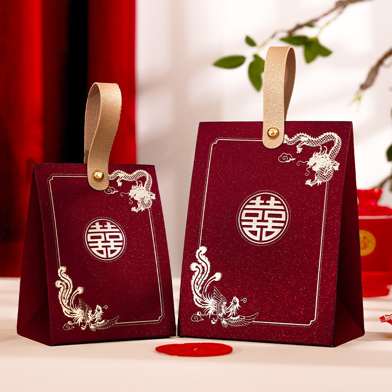 結婚喜糖箱高級感手提げ糖箱結婚式婚約喜糖包装お土産糖箱空箱|undefined