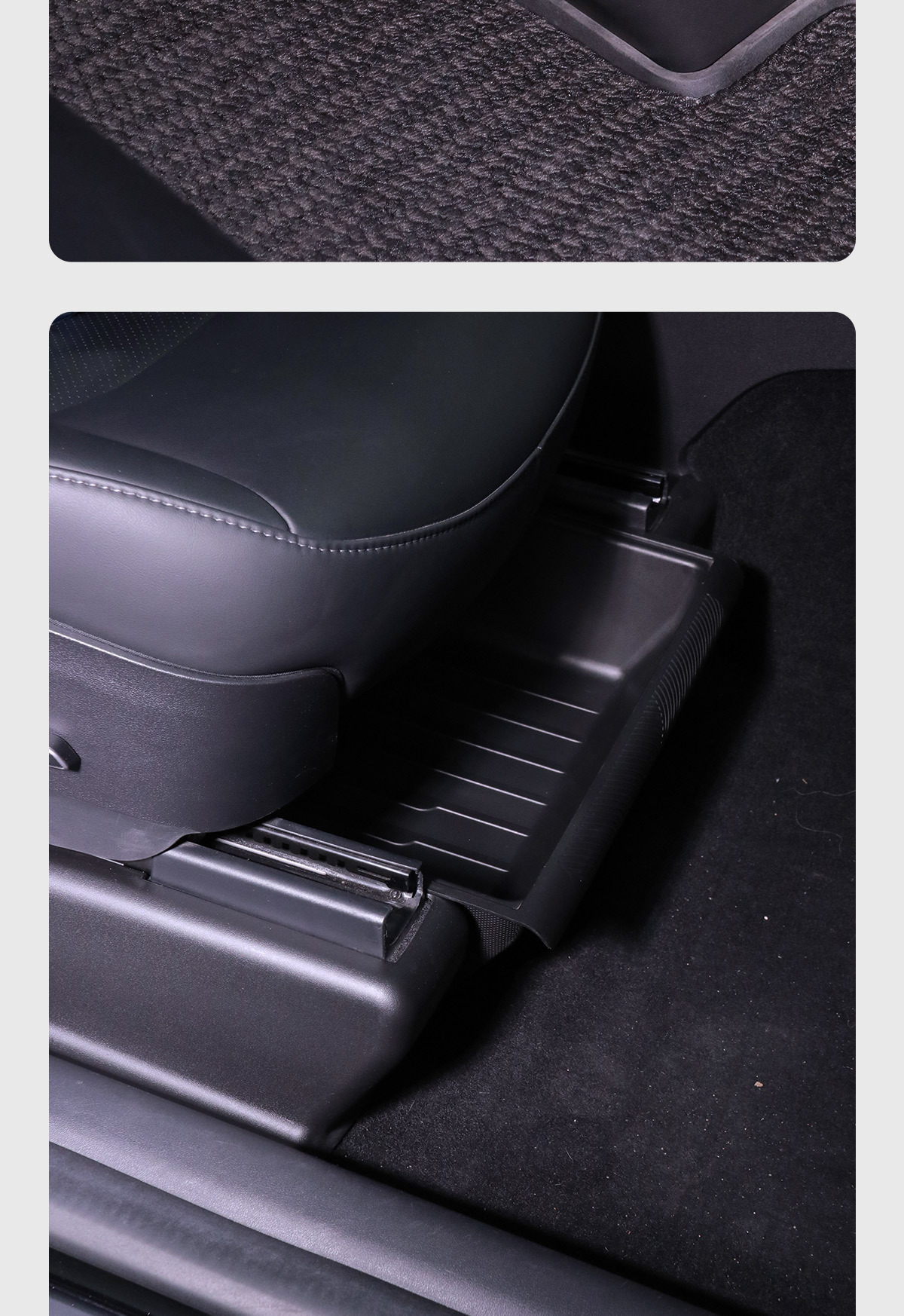 Suitable for Tesla's New Model Yl Seat Lower Rail Corner Protectors and Rear Seat Protectors, Complete Set of Felt Protection