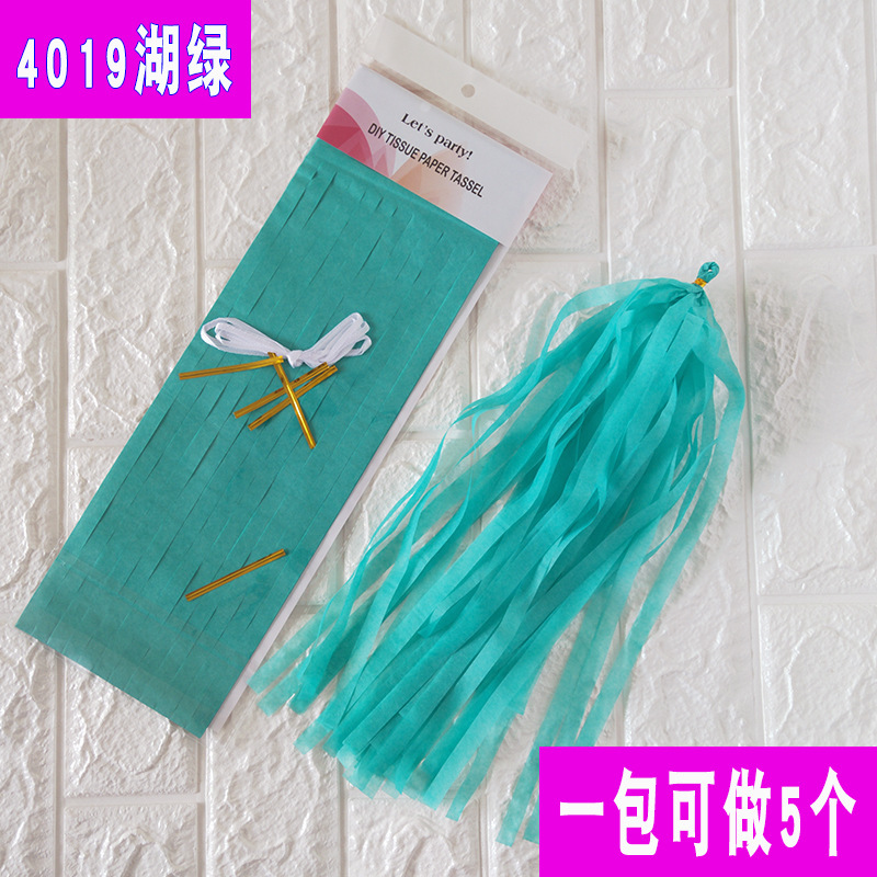 Fijación de papel al por mayor 5 / paquete de cinta de color tirar de flores decoración de la habitación de bodas suministros de fiesta europeos y estadounidenses