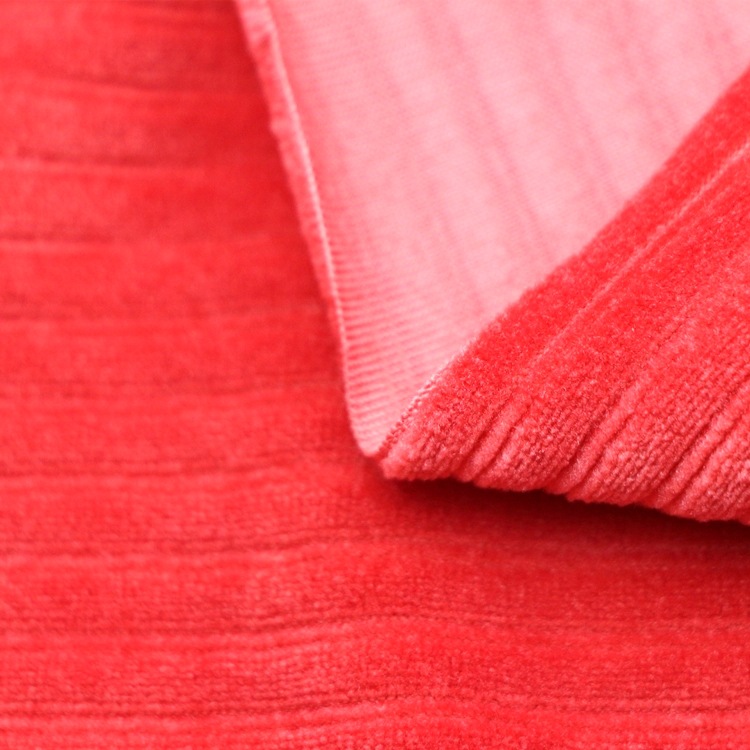 涤氨纶7x2抽条天鹅绒弹力坑条灯芯绒布横抽条仿棉绒天鹅绒布面料