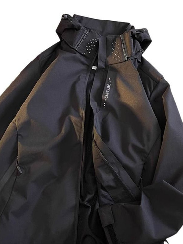 Men's Autumn Trendy Brand Streetwear Cool & Casual Loose Hooded Jacket—American-Style Functional Outdoor Workwear Jacket