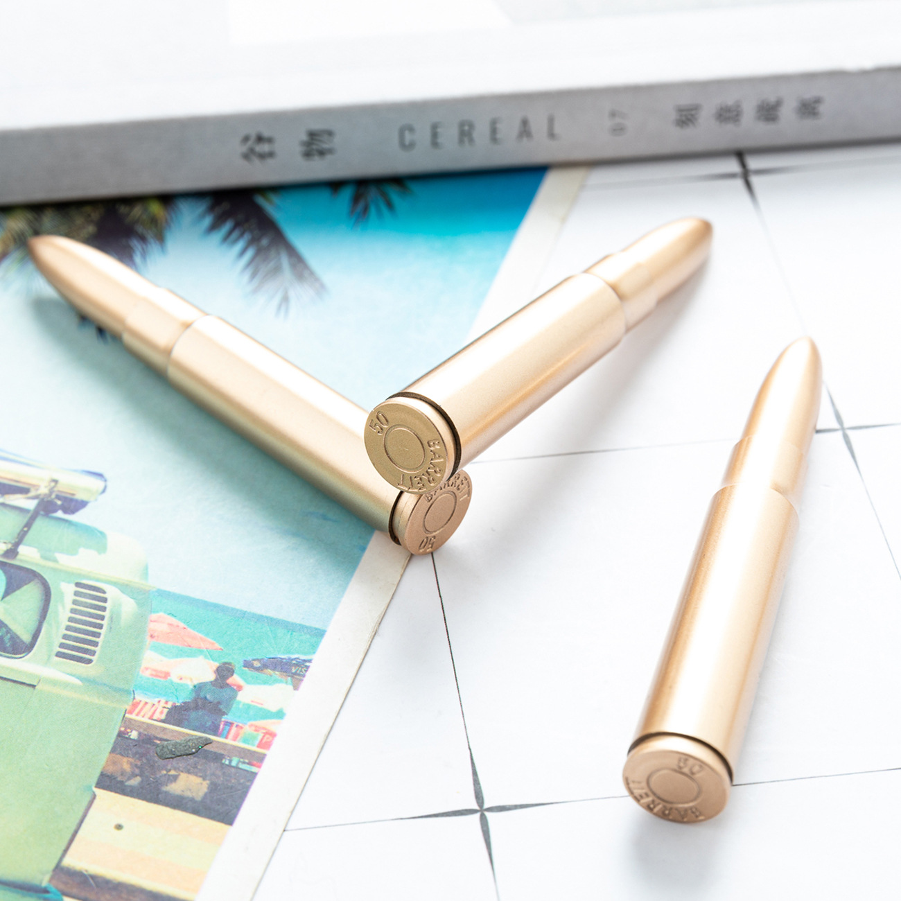 Creativo retro forma de bala lápiz de bola simulación de armas lápiz de aceite para estudiantes de primaria juguetes premios lápiz de bola de plástico