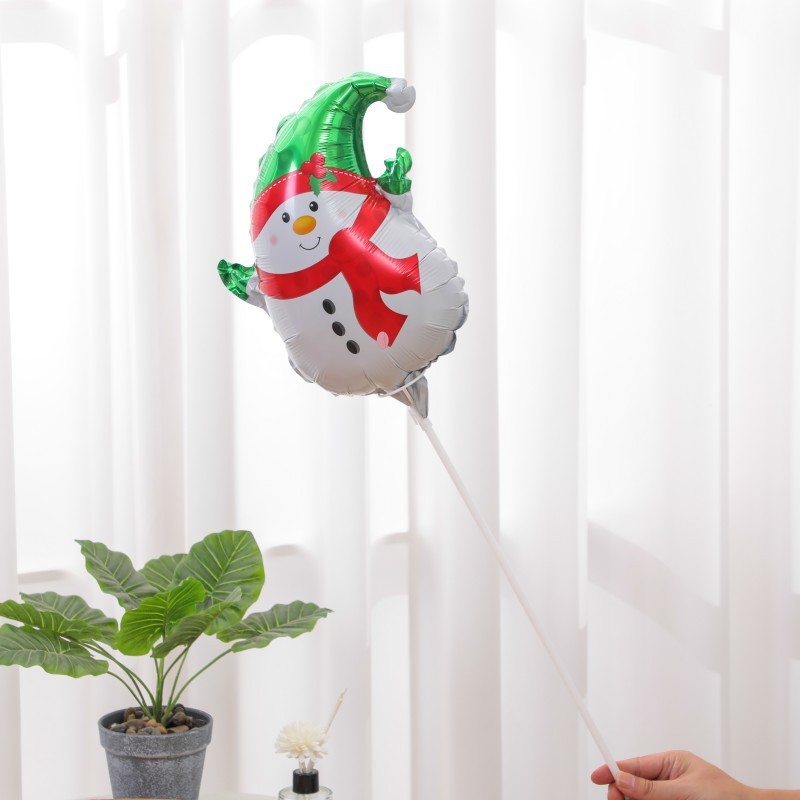 クリスマス長棒頭飾りサンタクロースミニ風船クリスマスツリー打撃棒風船クリスマス雪だるまヘラジカ|undefined