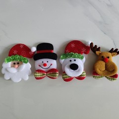 クロスボーダーのサンタクロースの頭のフェルトに綿を入れて厚い手作りのdiyクリスマスツリーの装飾の鹿の頭の部品の綿布の生地をプラスします。