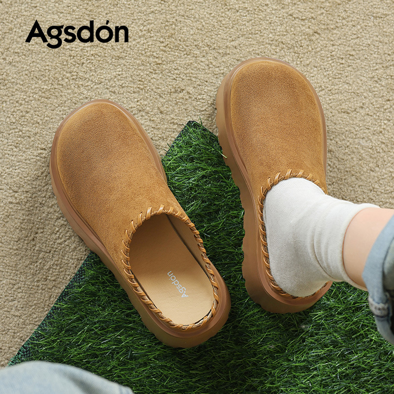 Zapatos Birken de fondo grueso para mujeres 2025, nuevo otoño y invierno, pequeño hombre perezoso con un pedazo de cabeza y medio trapezo