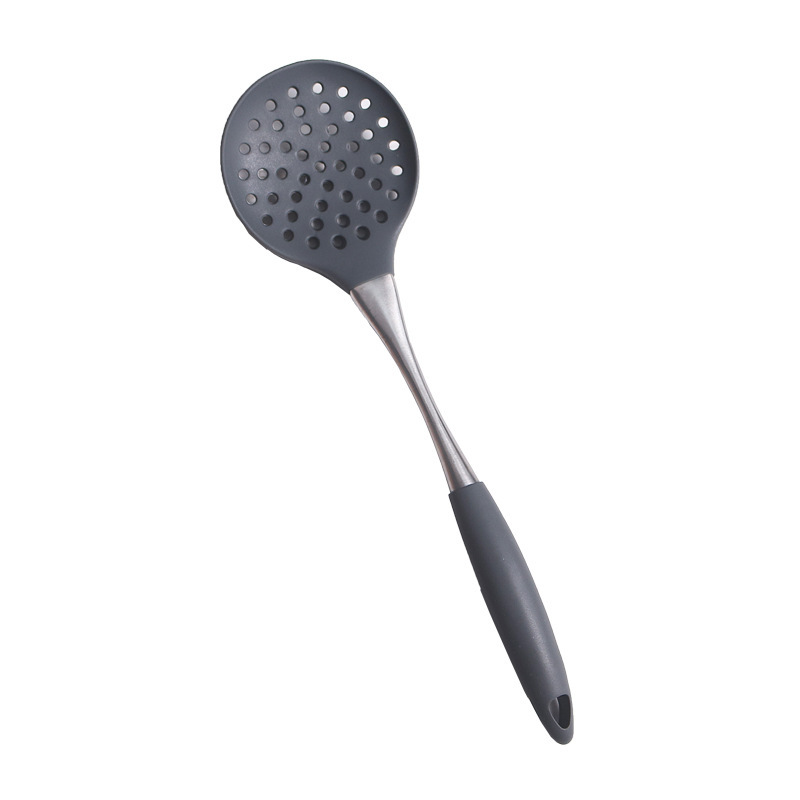 Fábrica de almacenamiento resistente a altas temperaturas de acero inoxidable a prueba de quemaduras mango de acero inoxidable conjunto de utensilios de cocina