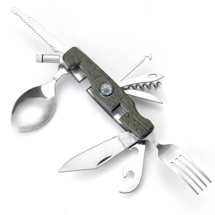 不锈钢组合餐叉9开组合野营餐具