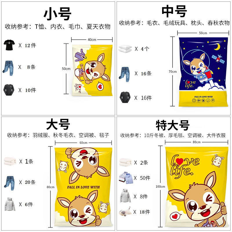 Bolsa de compresión de vacío transfronteriza bolsa de almacenamiento de edredón grande ropa de bombeo de aire del hogar bolsa de organización